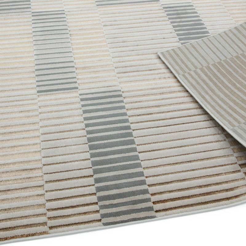 High Shine Silver Ripple Rug