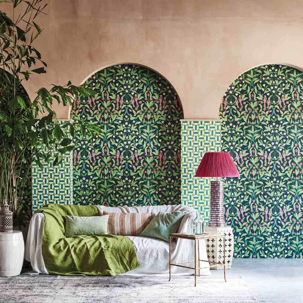 Jasmine & Serin Symphony Wallpaper - Seville Collection - Cole & Son