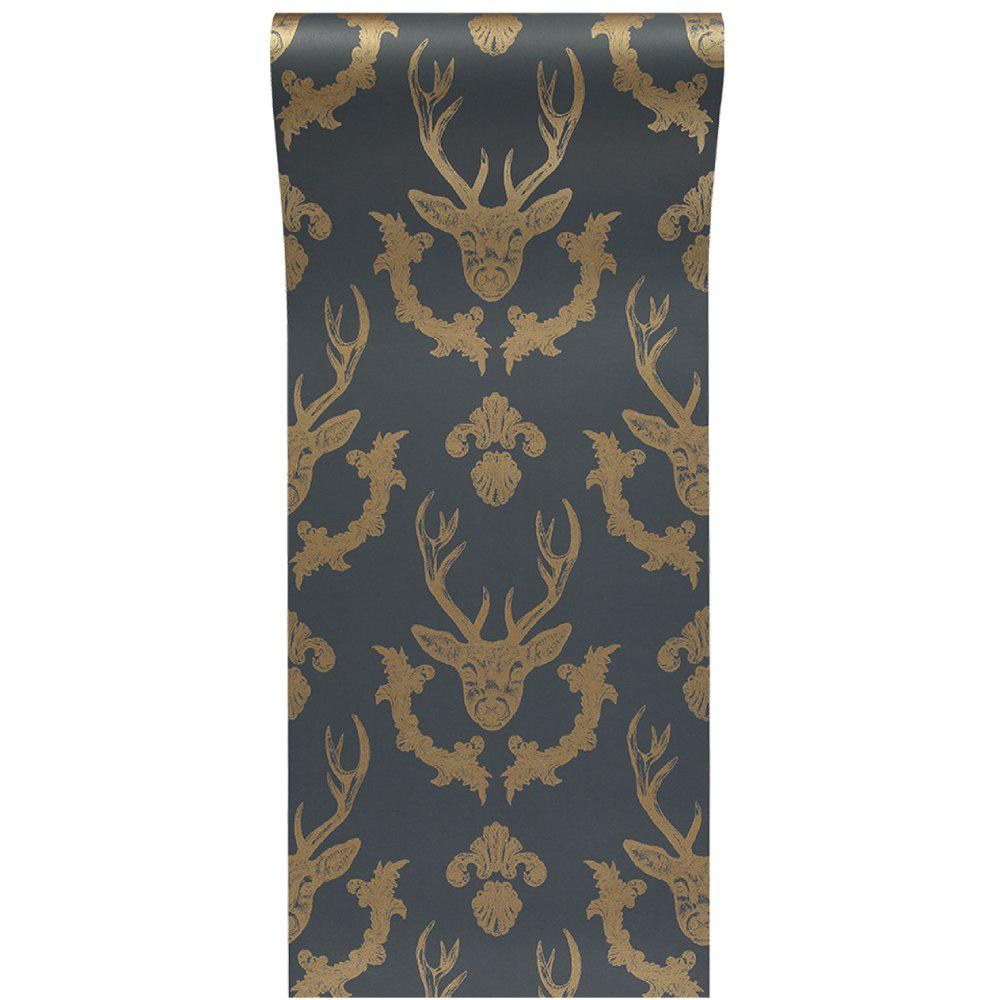 King Of The Wood Wallpaper - Charcoal - Graduate Collection