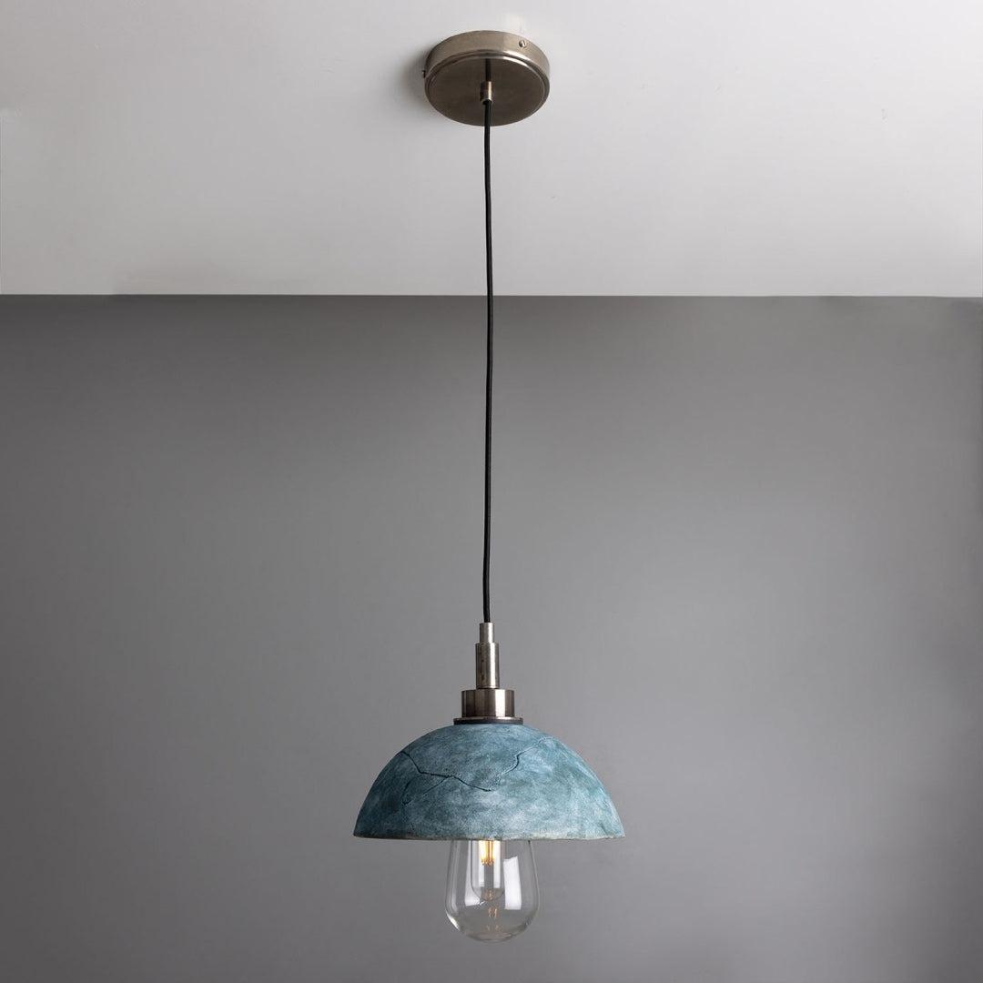 Kingii Ceramic Dome Bathroom Pendant Light - Blue Earth - Mullan Lighting