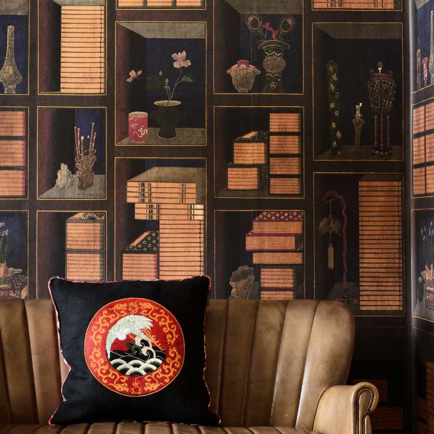 Korean Library Chromo Wallpaper - Set of 3 Rolls - MINDTHEGAP