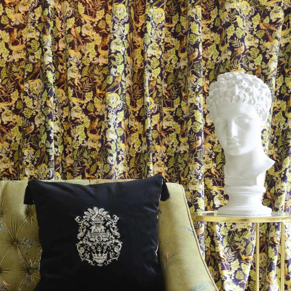 La Voliere Velvet Fabric - MINDTHEGAP