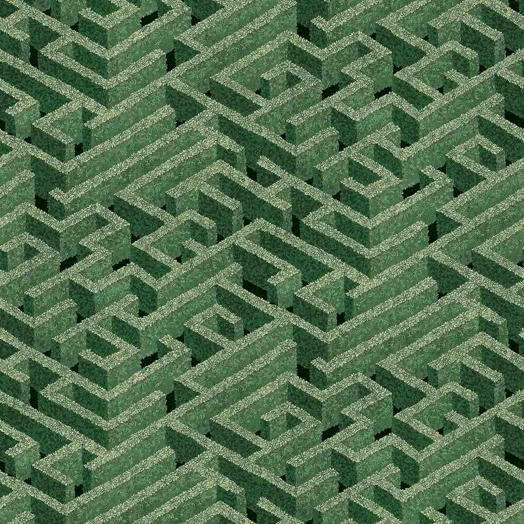 Labyrinth Wallpaper - Green - Josephine Munsey