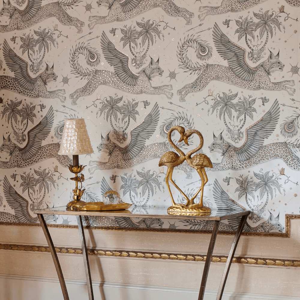 Lynx Wallpaper - Nude - Emma J Shipley