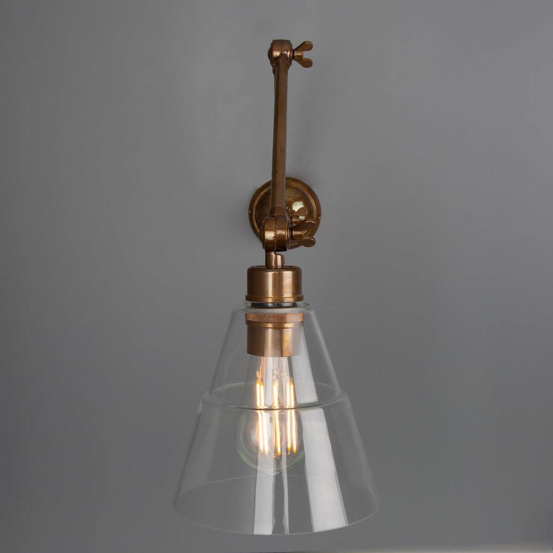 Lyx Adjustable Arm Wall Light - Antique Brass - Mullan Lighting