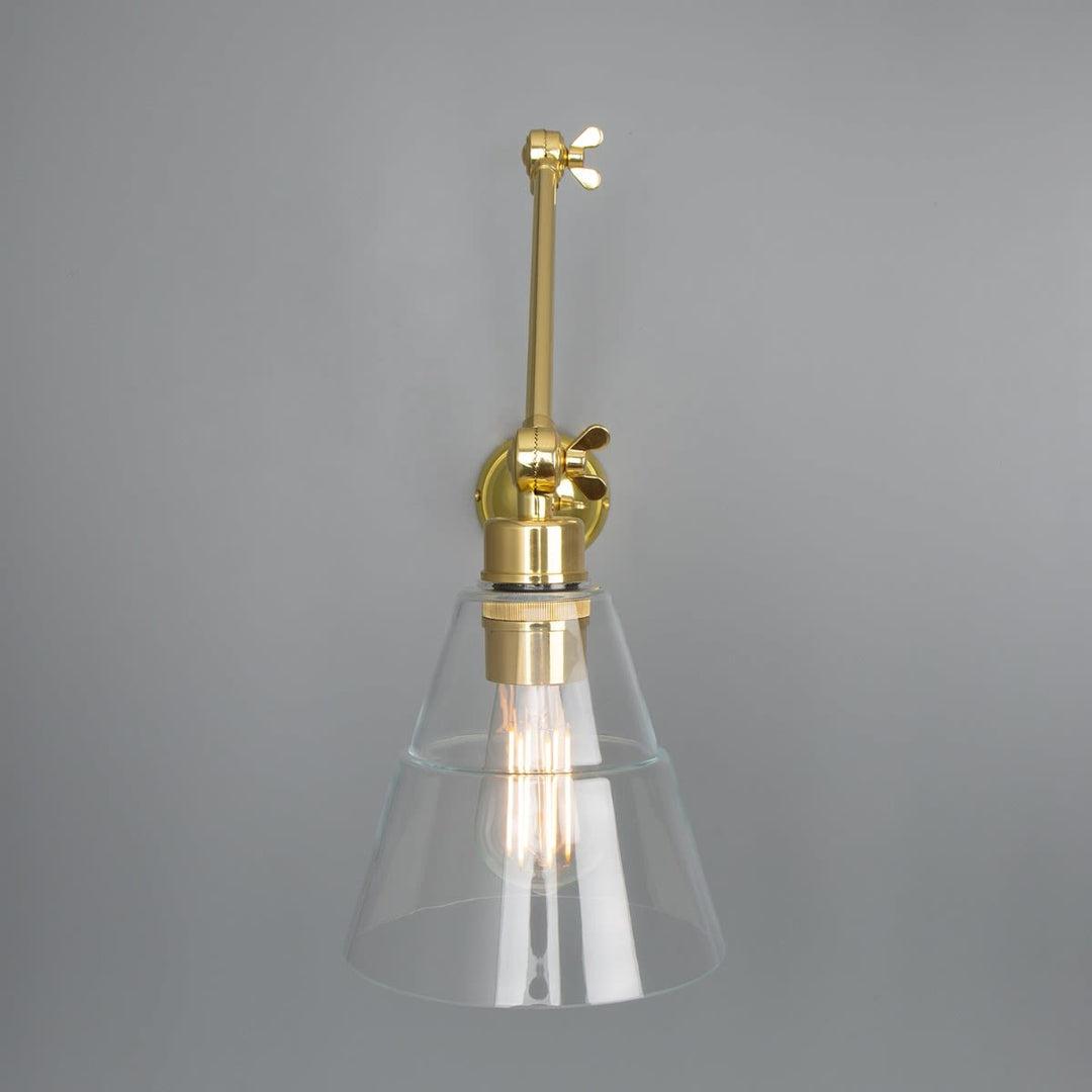 Lyx Adjustable Arm Wall Light - Polished Brass - Mullan Lighting