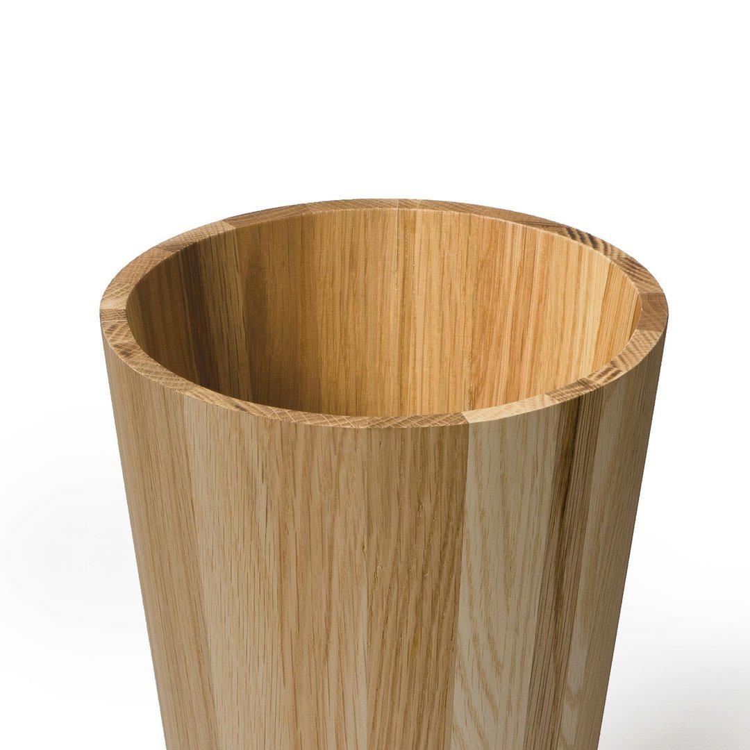 Mezza Round Bin - Natural Oak