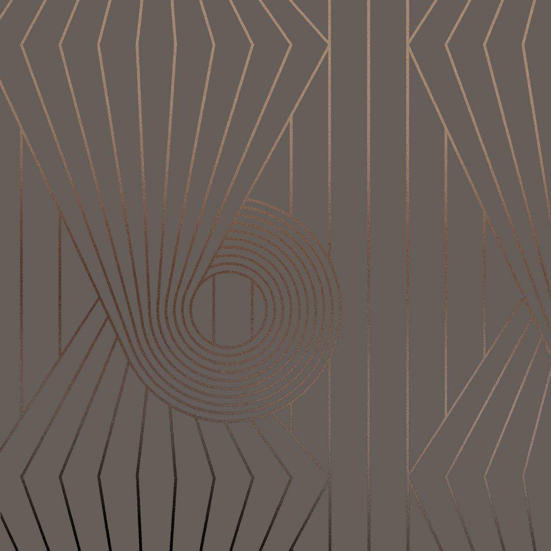 Minispiral Metallic Wallpaper - Bronze - Erica Wakerly