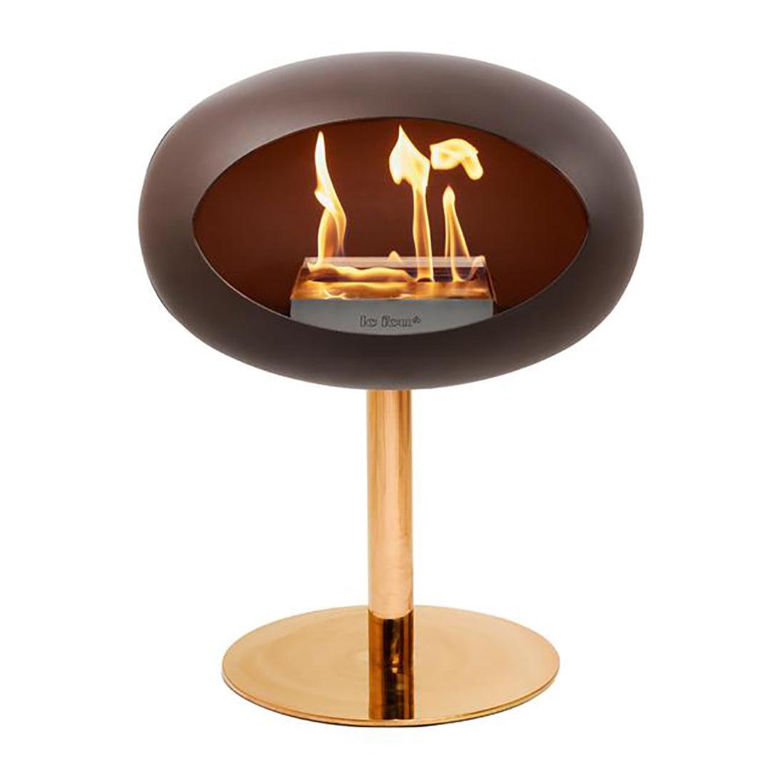 Mocca Ground Steel Bioethanol Fireplace - Le Feu