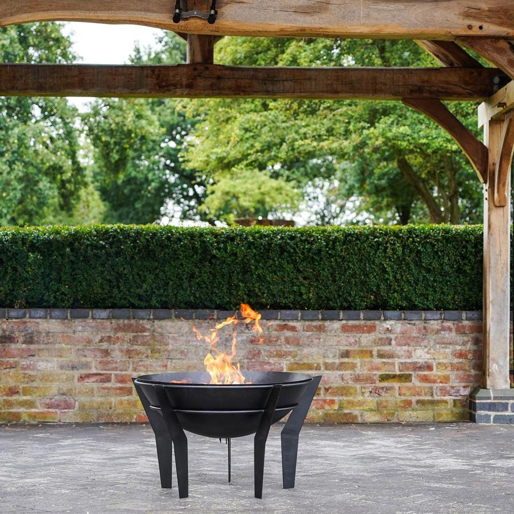 Monte Carlo Contemporary Fire Bowl with Stand