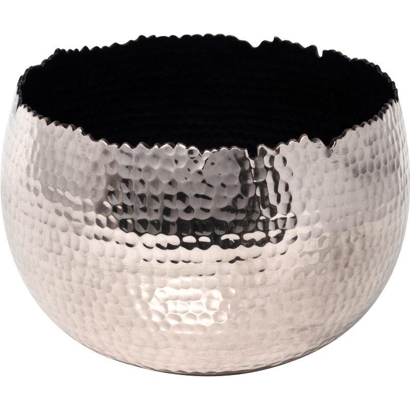 Nickel Marrakesh Hammered Bowl Planter