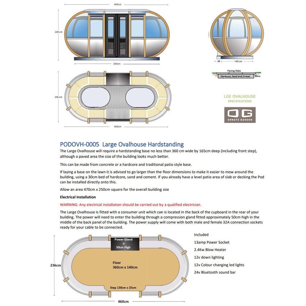 Oval House Garden Pod - Large