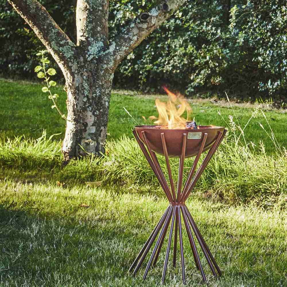 Palermo Tall Rust Firebowl