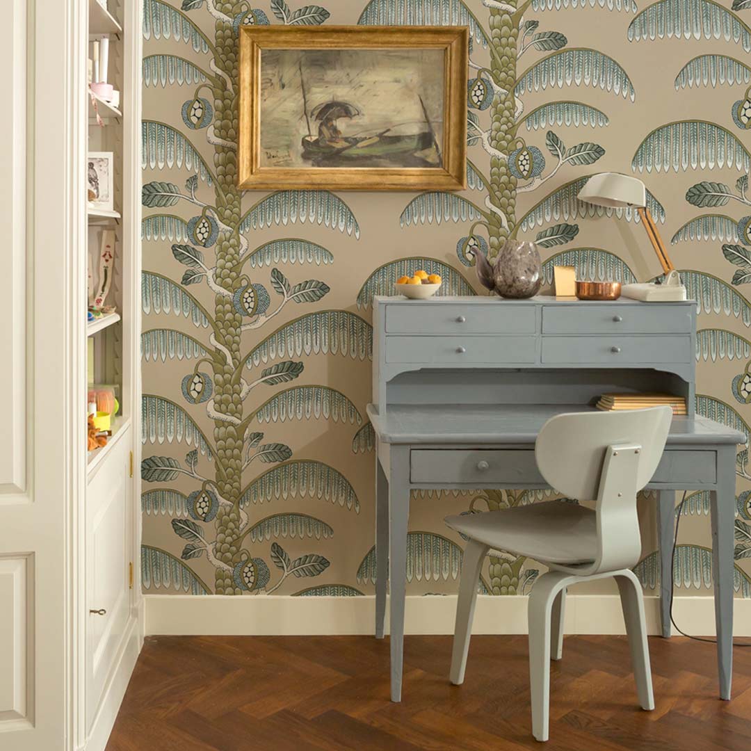 Palm Stripe Wallpaper - Josephine Munsey