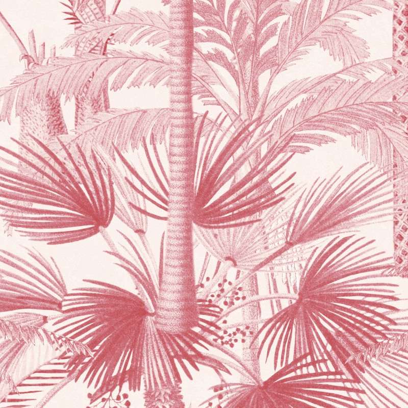 Palmera Cubana Pink Wallpaper - Set of 3 Rolls - MINDTHEGAP