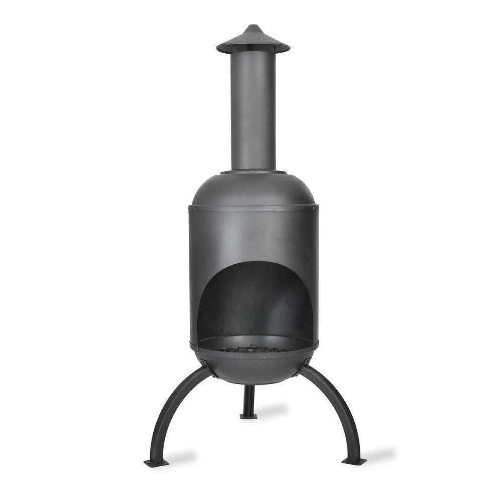 Raw Steel Garden Chiminea