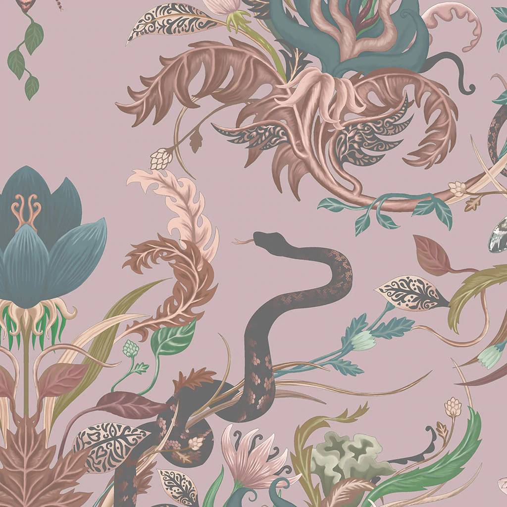 Serpentwined Wallpaper - Blush - Becca Who