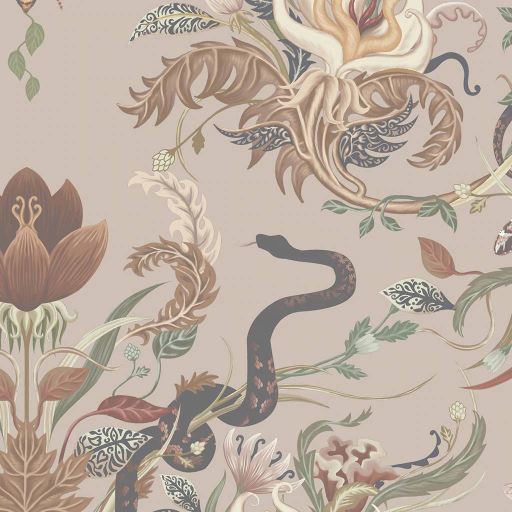 Serpentwined Wallpaper - Earthen - Becca Who