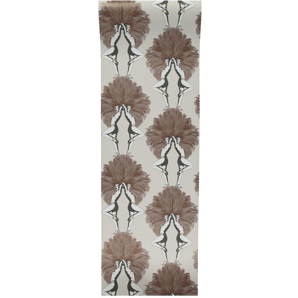 Showgirls Metallic Wallpaper - Cream - Graduate Collection