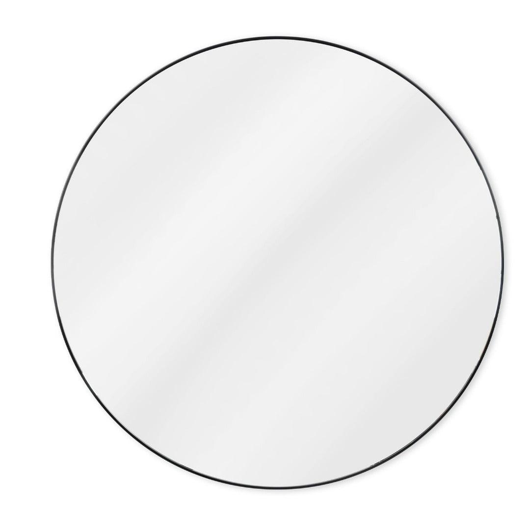 Slim Steel Frame Round Wall Mirror