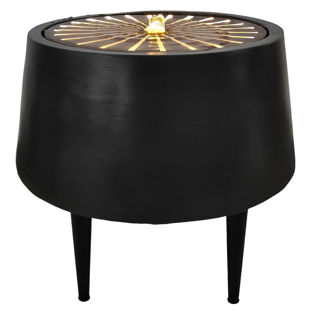 Solis Water Feature On Stand - Charcoal And Aged Copper