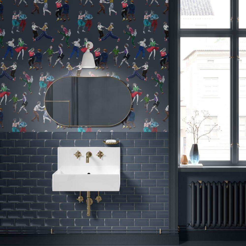 Swing Time Wallpaper - Blue - Graduate Collection
