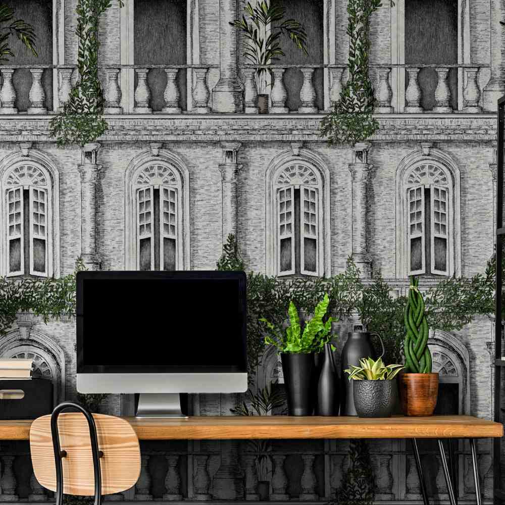 The Architecture Wallpaper - Green - Brand Mckenzie