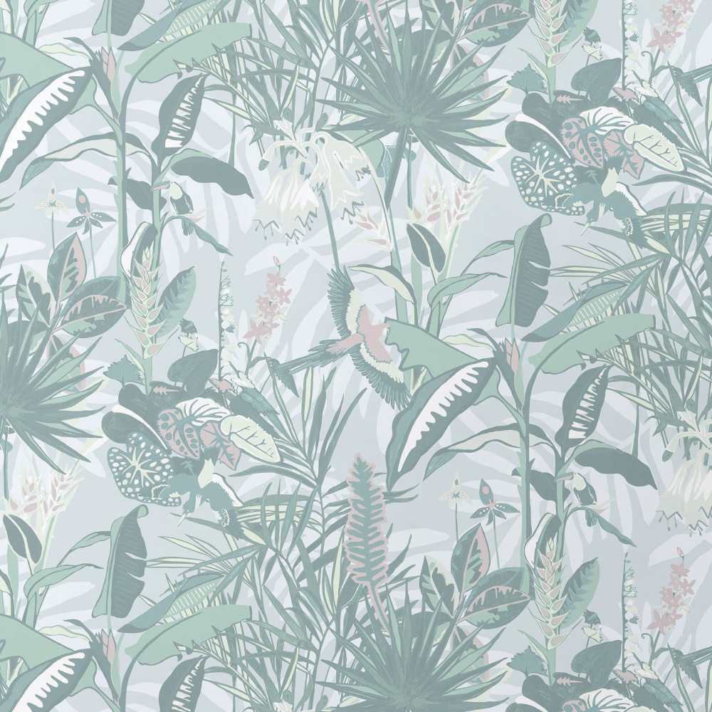 The Tropics Wallpaper - Mint Green - Brand Mckenzie