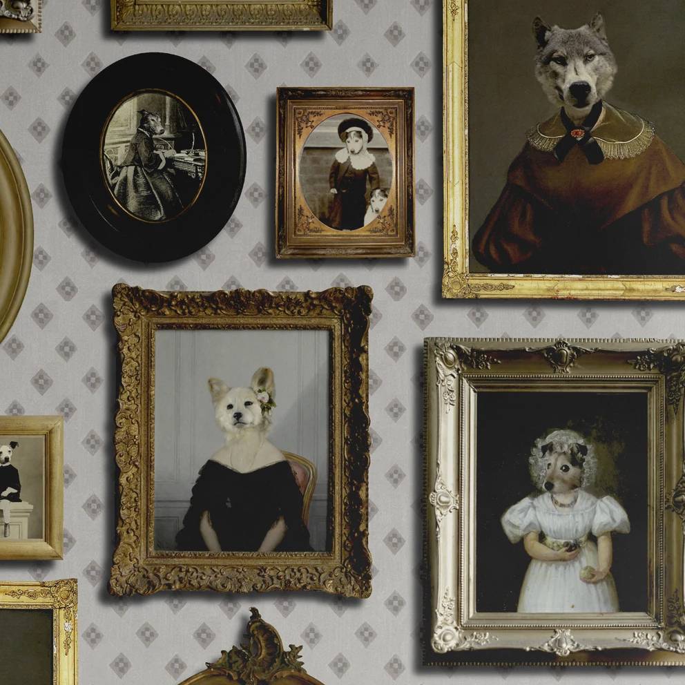 Top Dog Wallpaper - Cream - Graduate Collection