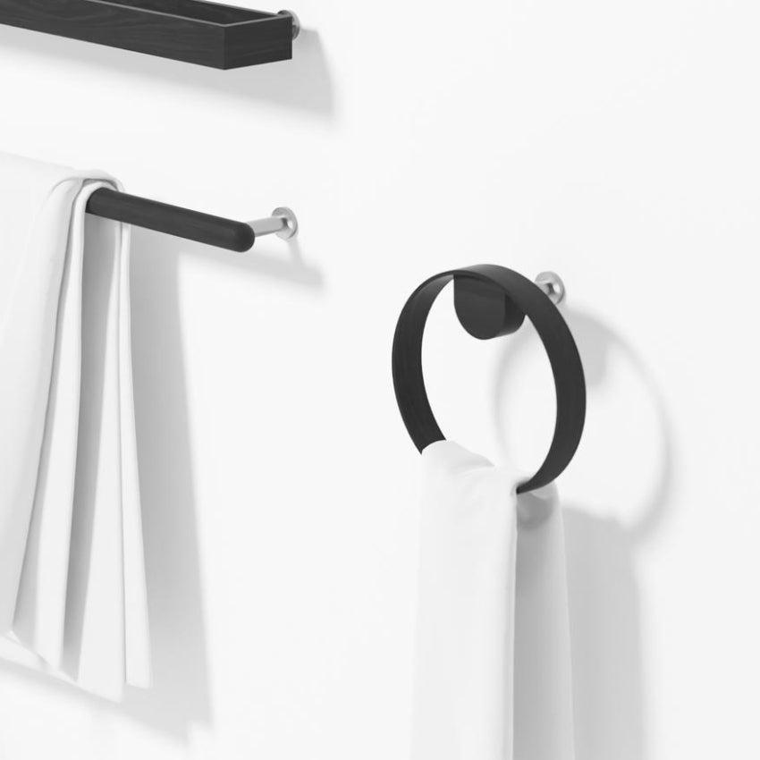 Yoku Ring Towel Holder - Dark Oak