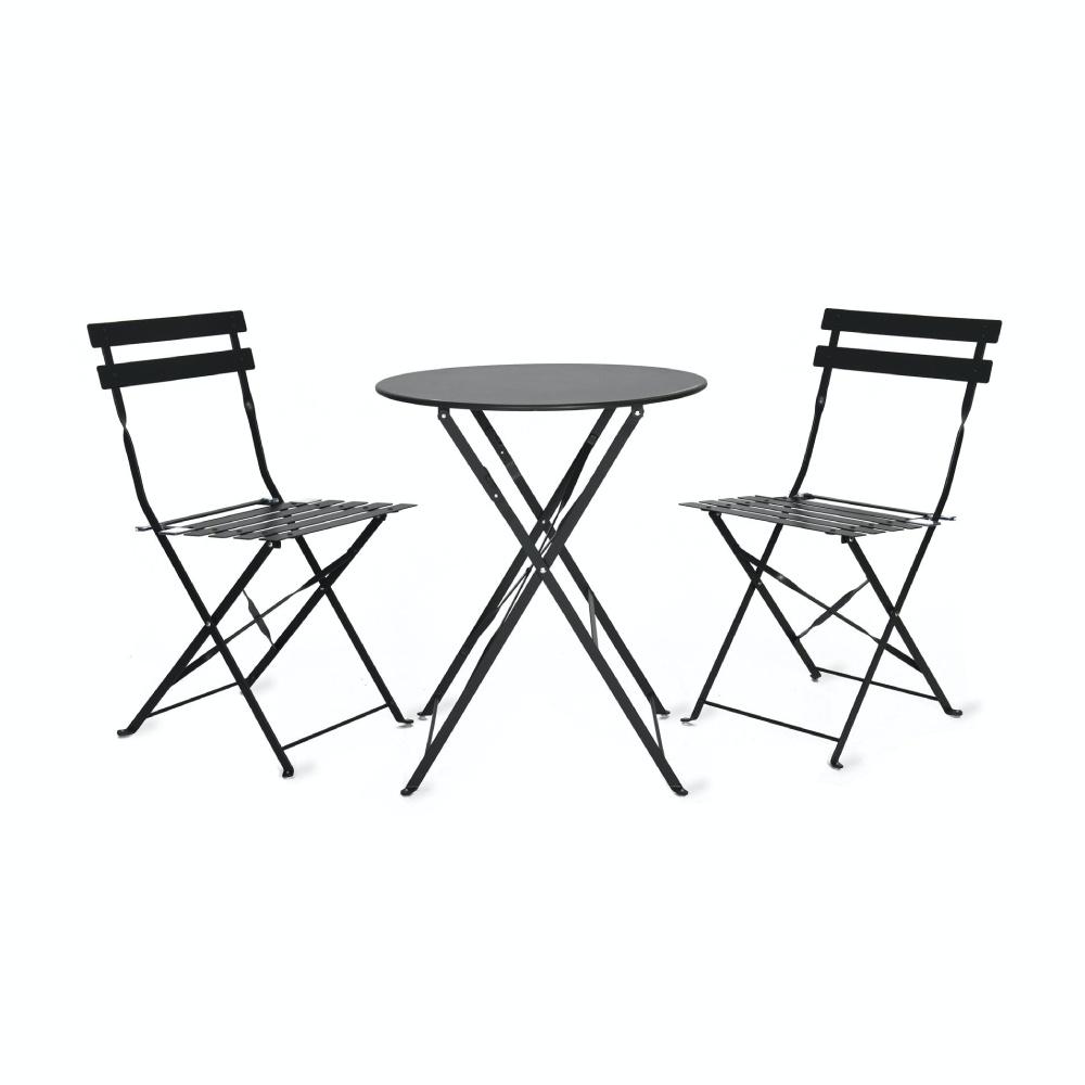 Folding Bistro Table & Chair Set - Carbon