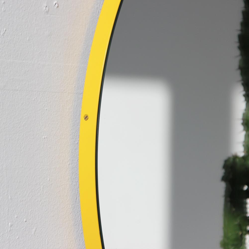 Orbis Round Mirror - Yellow Frame
