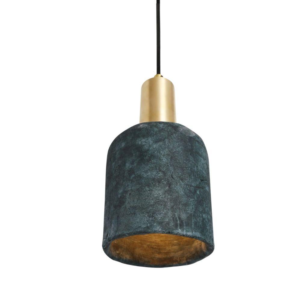 Osier Ceramic Pendant Light - Blue Earth - Mullan Lighting