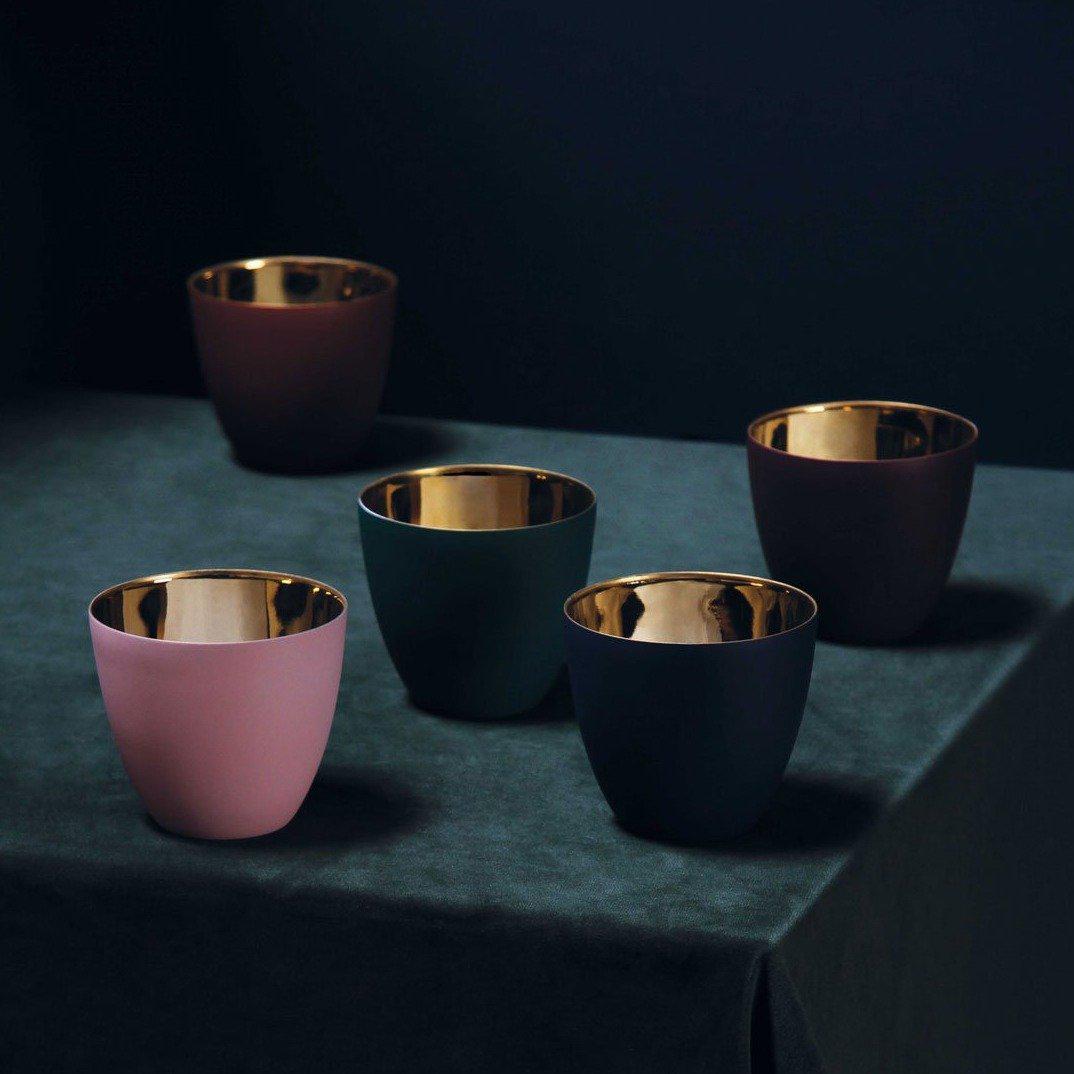 Purple & Gold Tealight Holder - Large