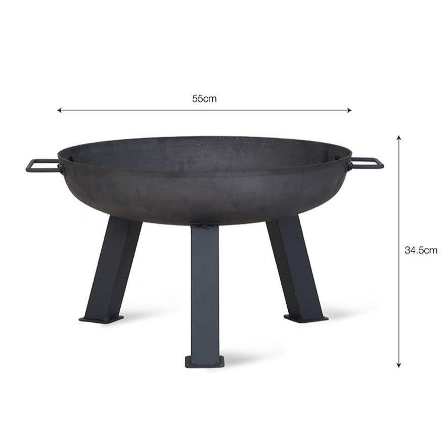 Small Raw Steel Fire Pit