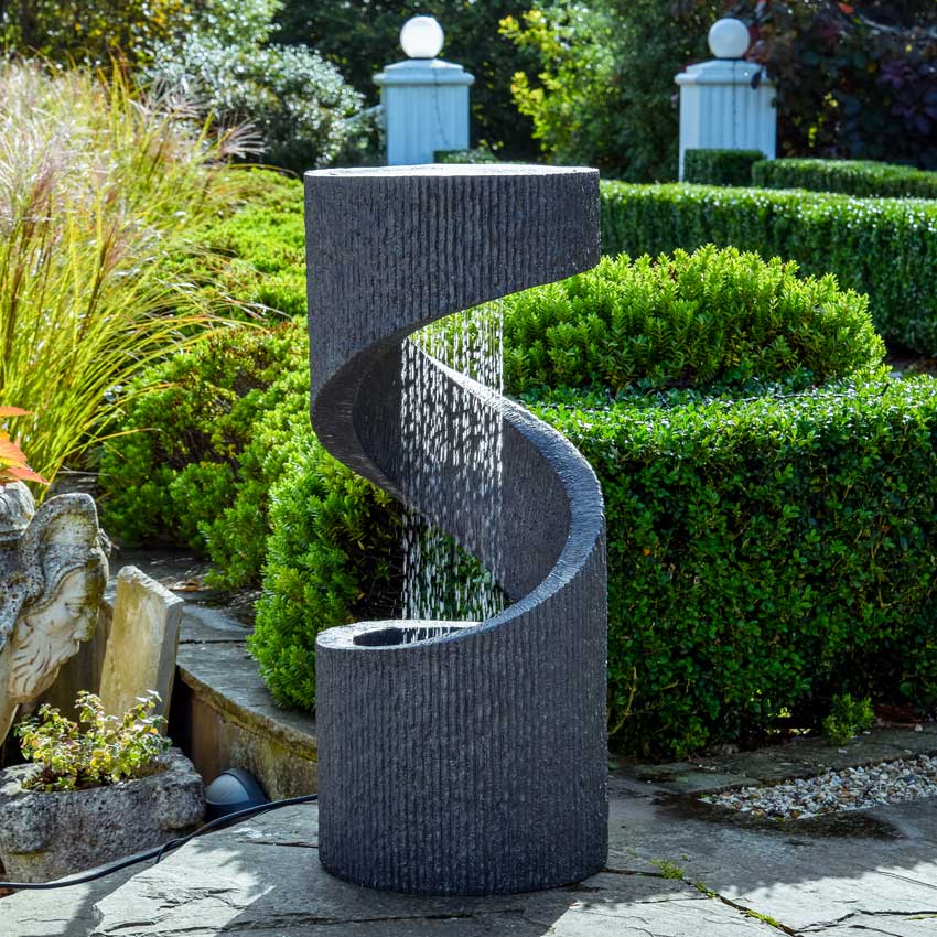 Spiral Outdoor Granite Water Feature