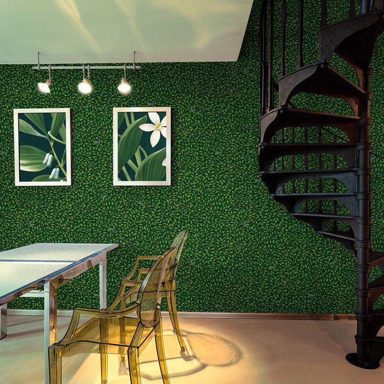 A Thousand Leaves Wallpaper- Dark - Carmine Lake