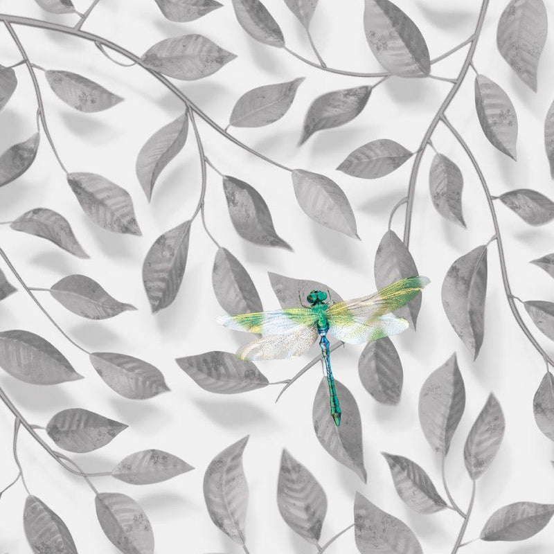 A Thousand Leaves Wallpaper- Grey