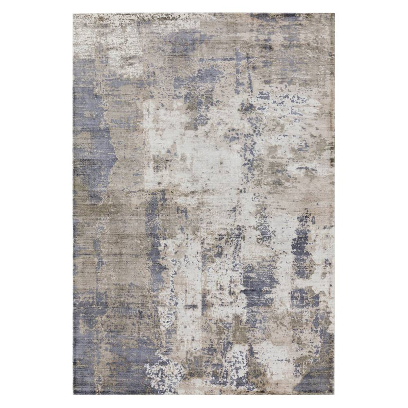 Abstract Screen Printed Hand Woven Rug - Cloud