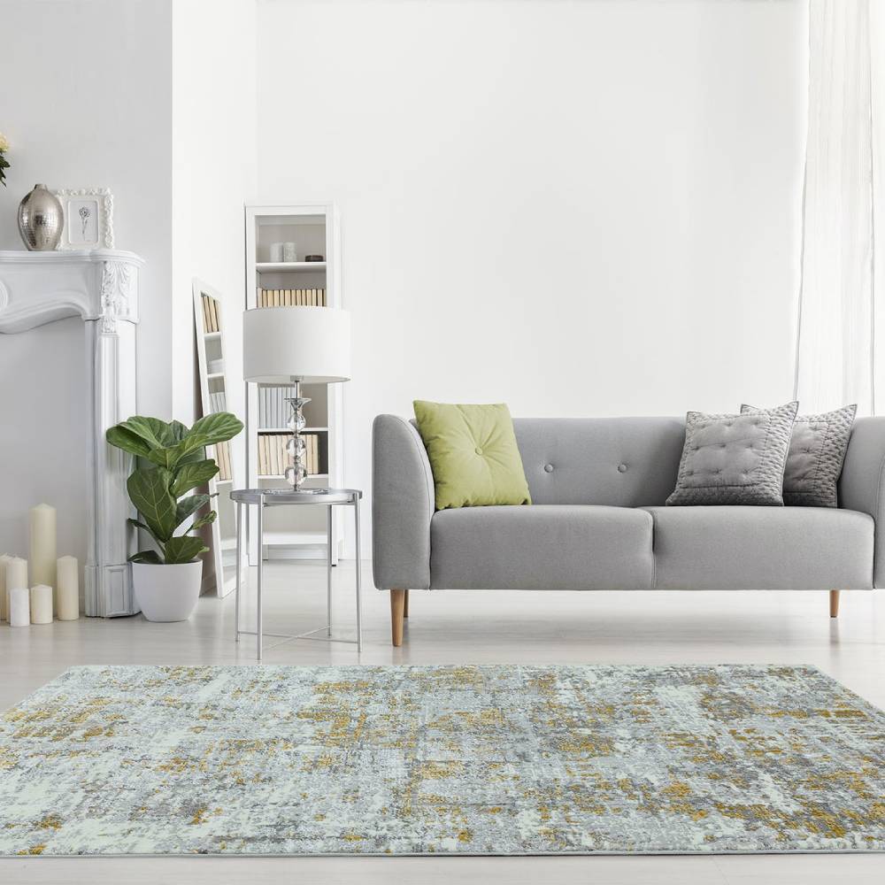 Abstract Yellow Tint Rug