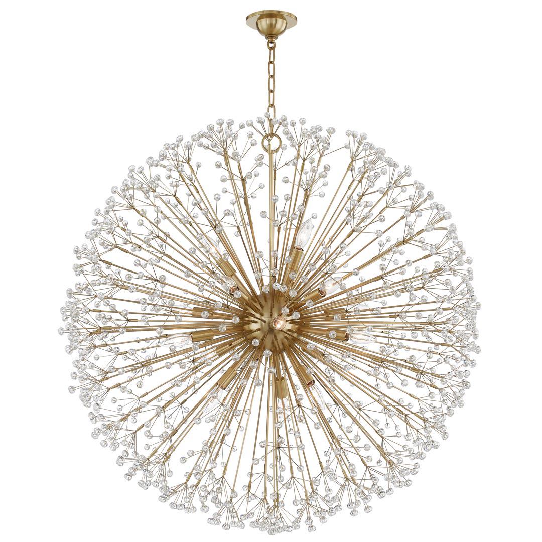 Aged Brass Dunkirk Chandelier - Large - Hudson Valley Lighting