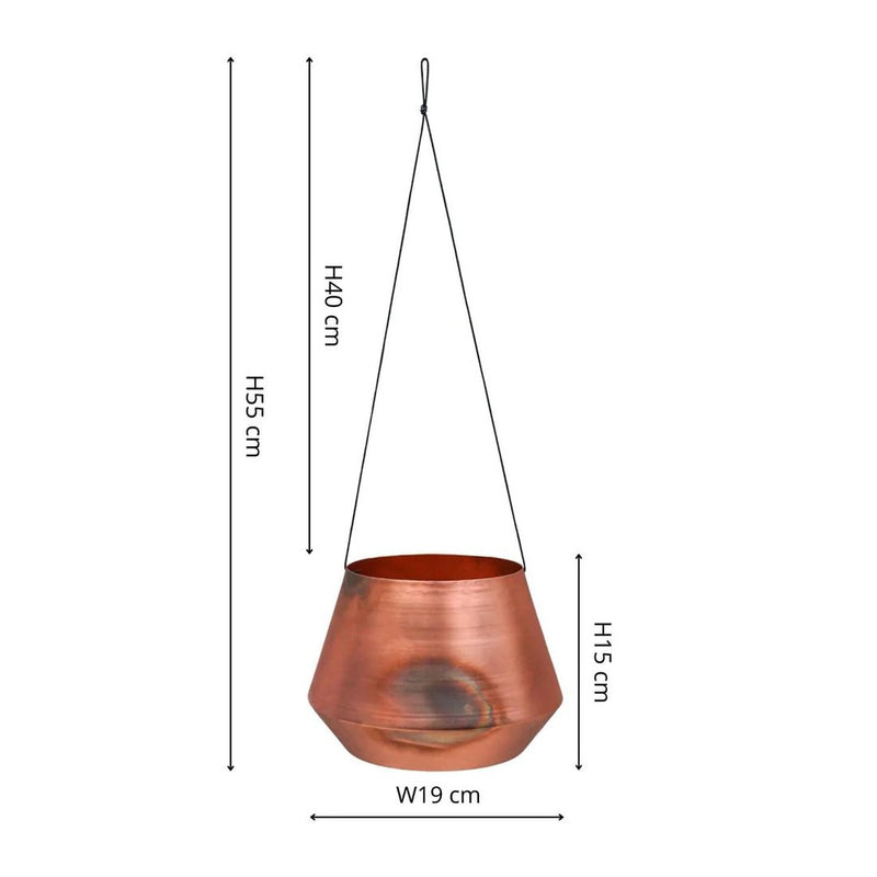 Aged Copper Hanging Planter