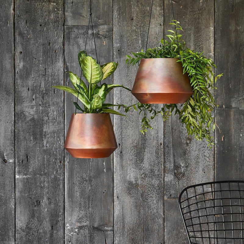 Aged Copper Hanging Planter