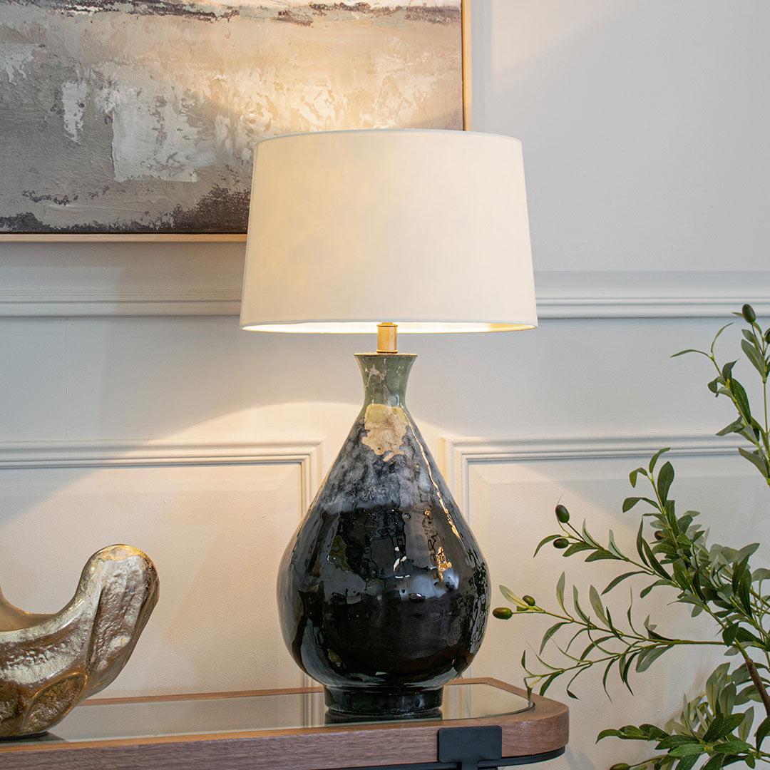 Aketa Blue Glaze Table Lamp - RV Astley