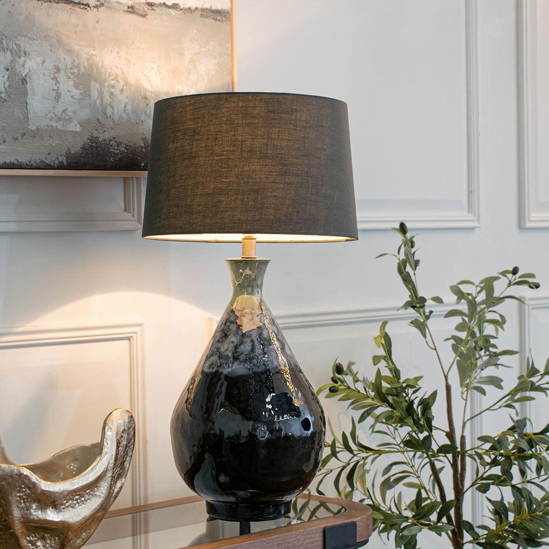 Aketa Blue Glaze Table Lamp - RV Astley