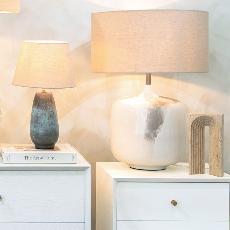 Aketa Cream Table Lamp - RV Astley