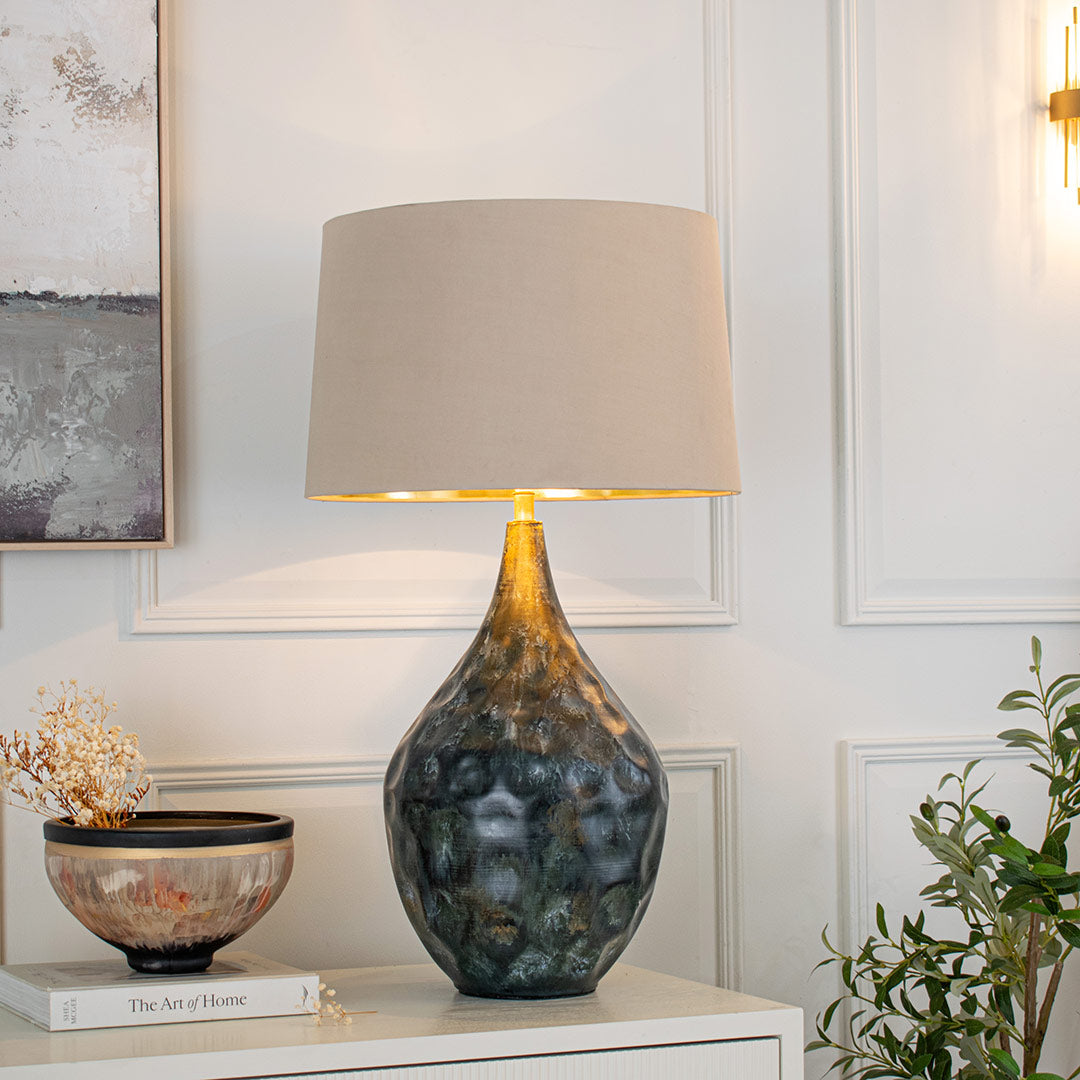 Aketa Dark Weathered Table Lamp - RV Astley