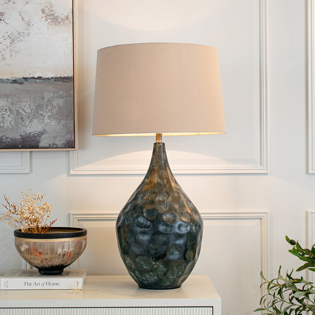 Aketa Dark Weathered Table Lamp - RV Astley