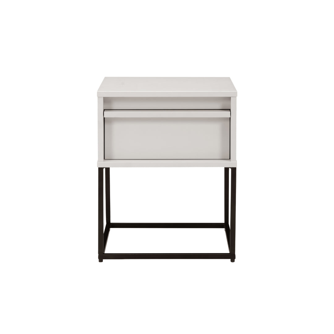 Albion Single Drawer Bedside - Stone