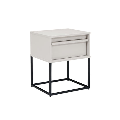Albion Single Drawer Bedside - Stone
